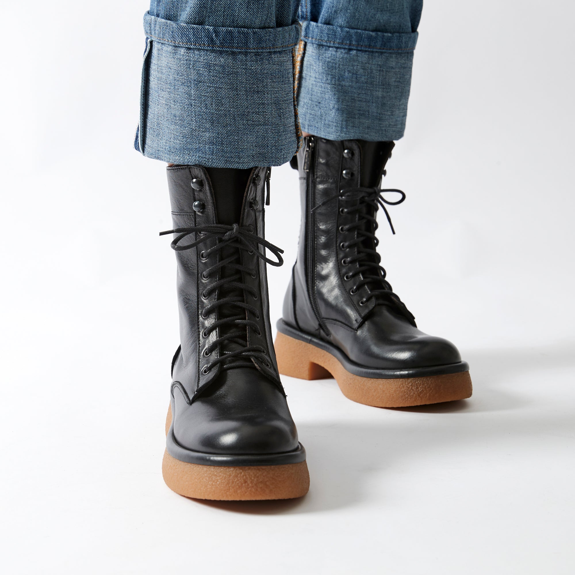 Lace up leather boots other stories best sale