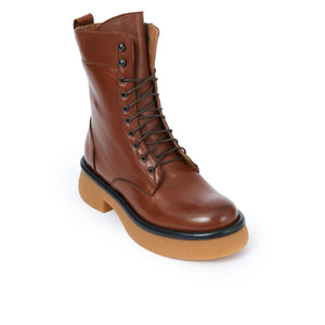 Lace-Up boot caramel brown