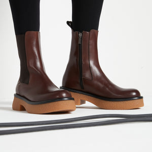 Plain chelsea boot mahogany brown