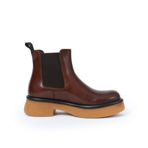 Plain chelsea boot mahogany brown