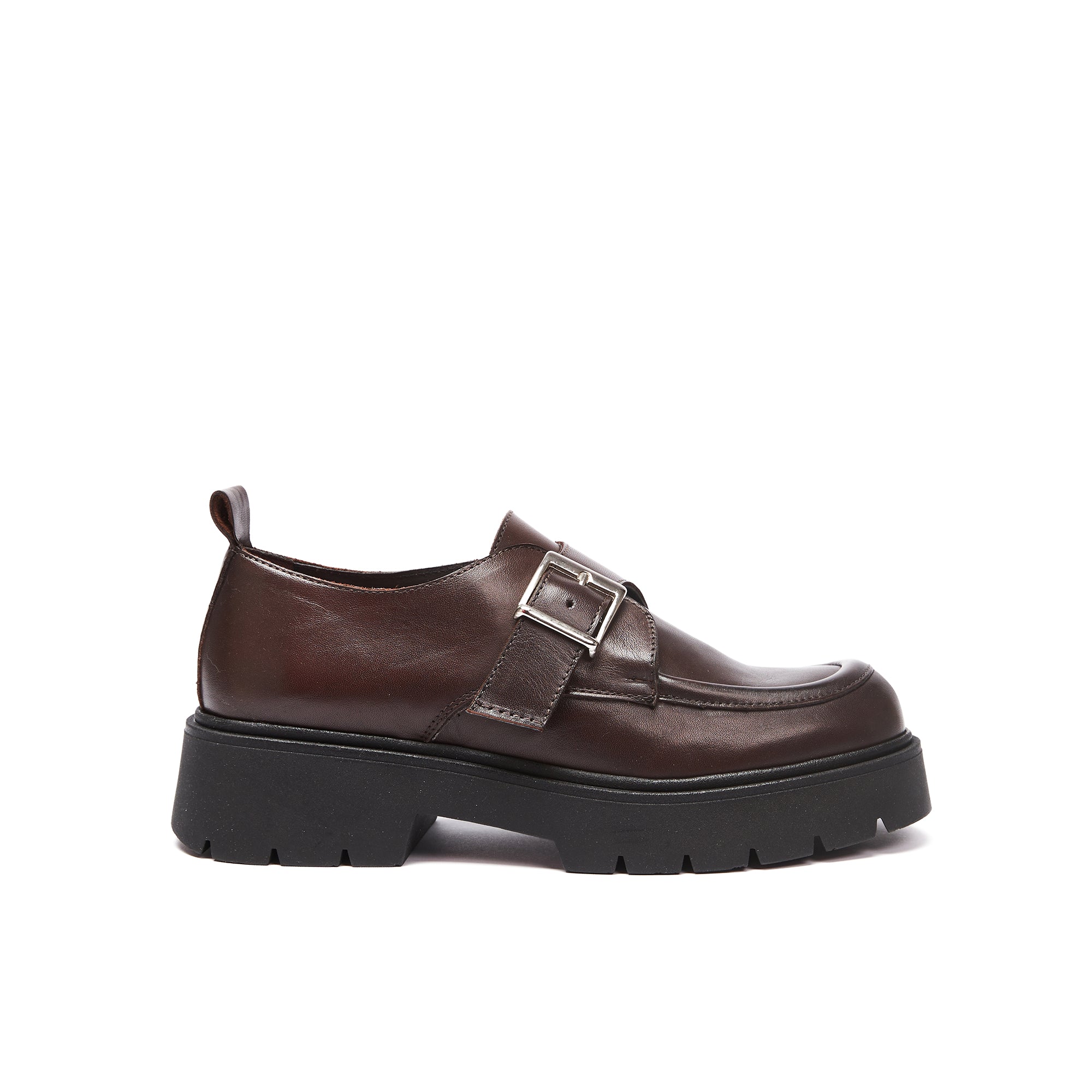 Monk strap mocassin dark brown