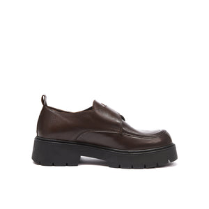 Monk strap mocassin dark brown