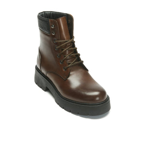 Derby ankle boot mahogany brown