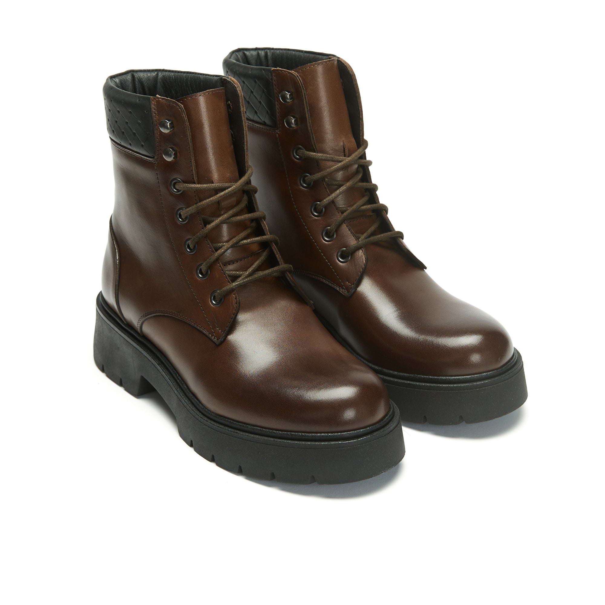 Derby ankle boot mahogany brown