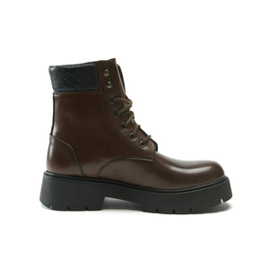 Derby ankle boot mahogany brown