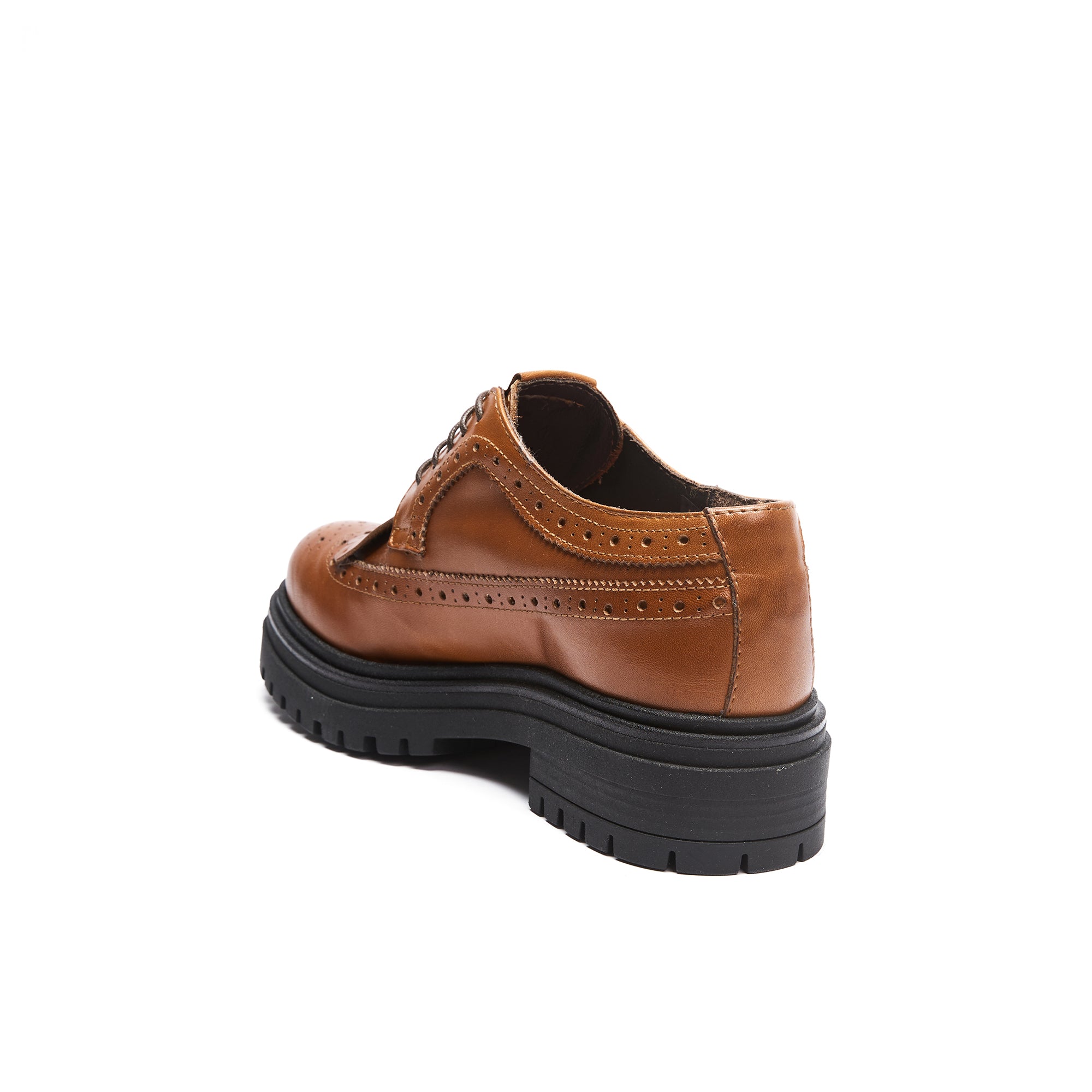 Wing cap derby cognac brown