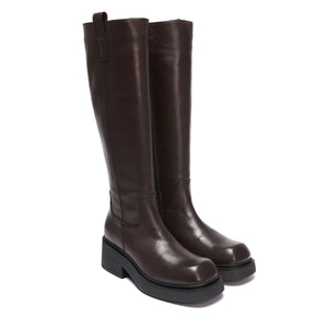 High boot dark brown