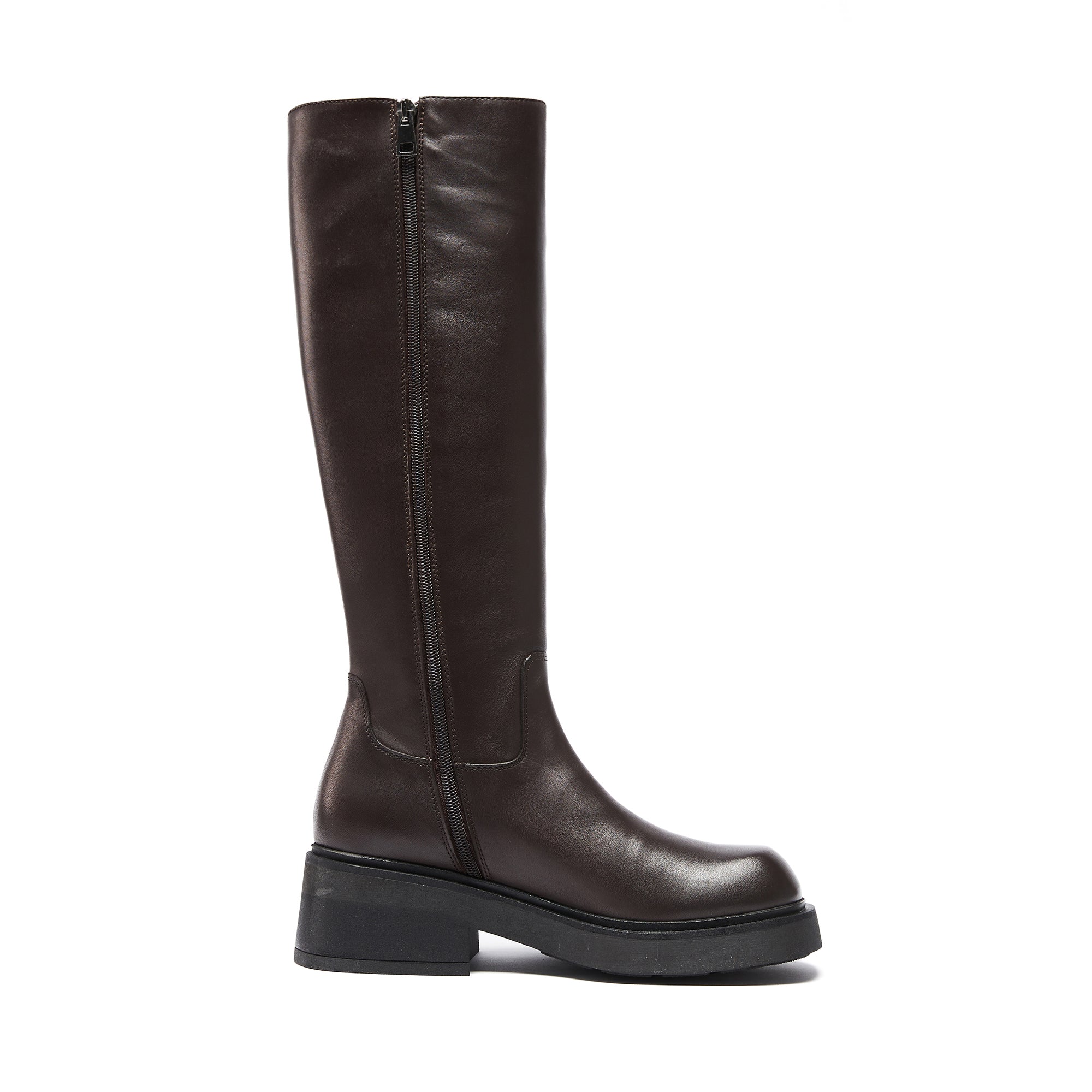 High boot dark brown